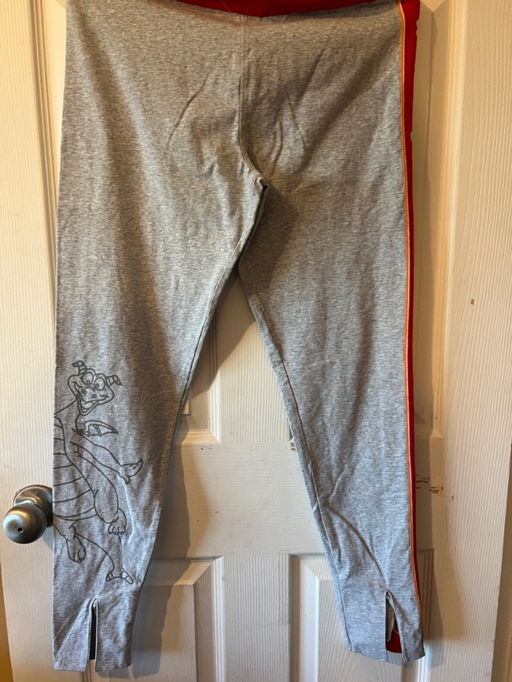 Disney World Figment Leggings with Graphic and Red Side Stripe